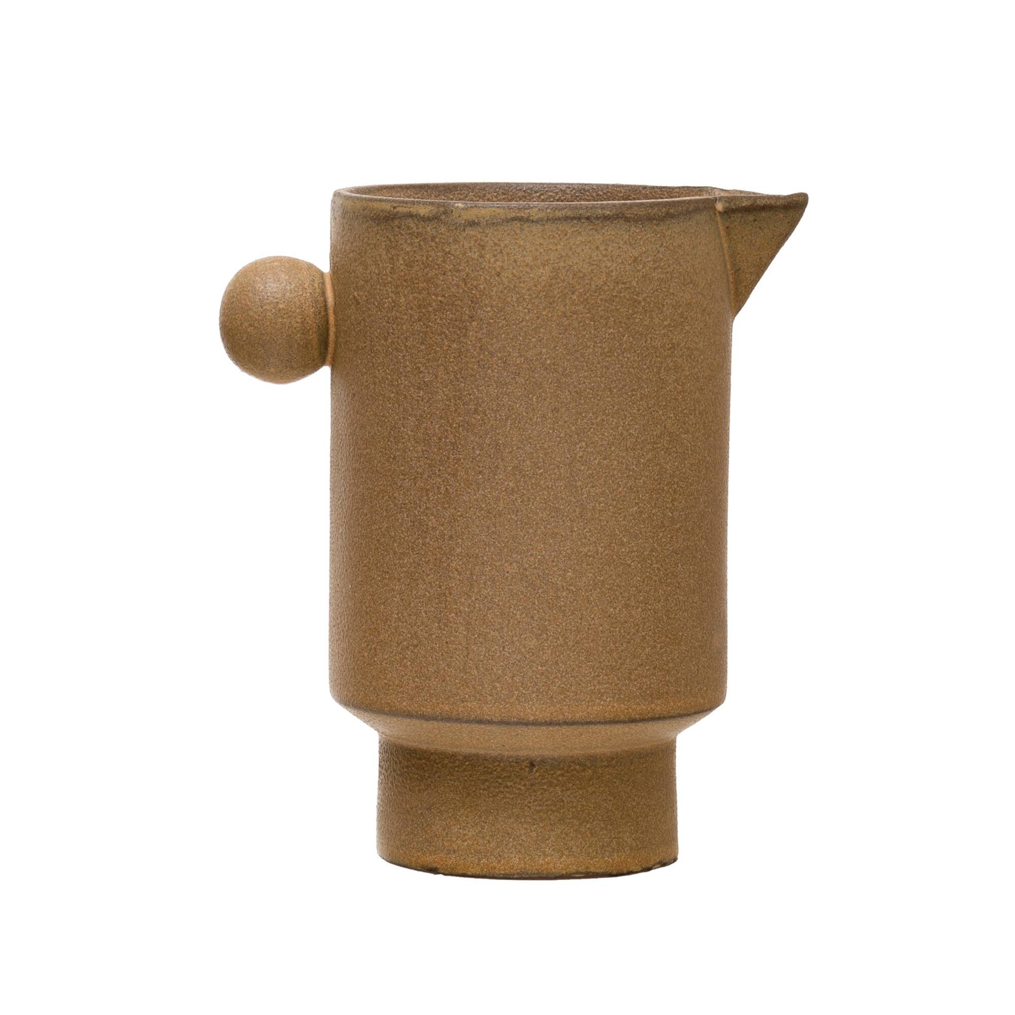 Hello Honey® 6.3" Brown Stoneware Pitcher